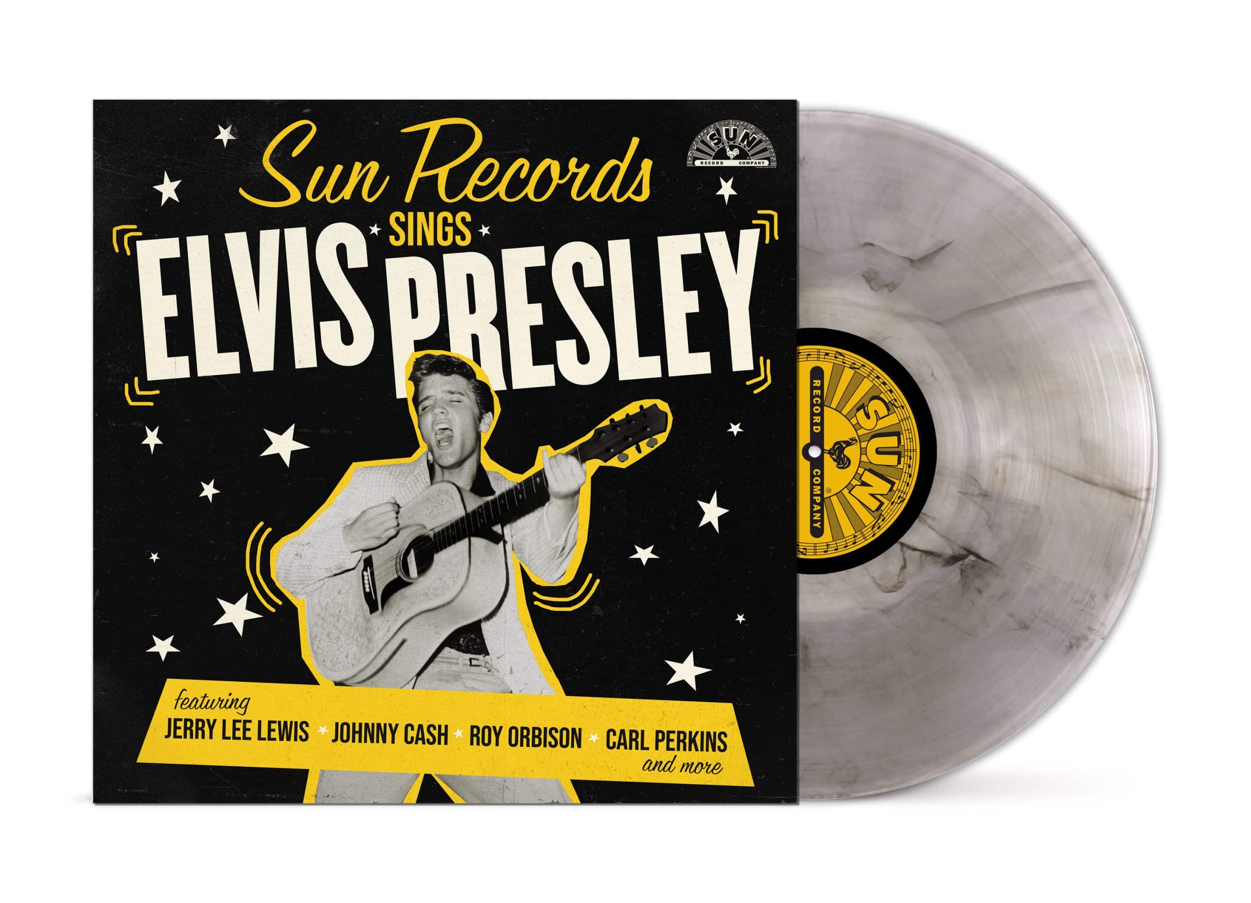 lp vinyl record with with cover mockup isolated