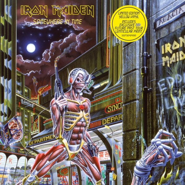 Iron Maiden - Somewhere In Time Limited Edition Yellow Vinyl with Tour Lenticular